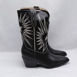 Oasis Society Bristol Womens Boots Size 6 Black Western Outdoor Cowgirl Chunky